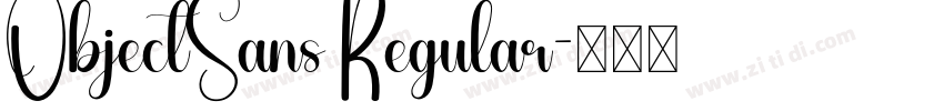 ObjectSans Regular字体转换
